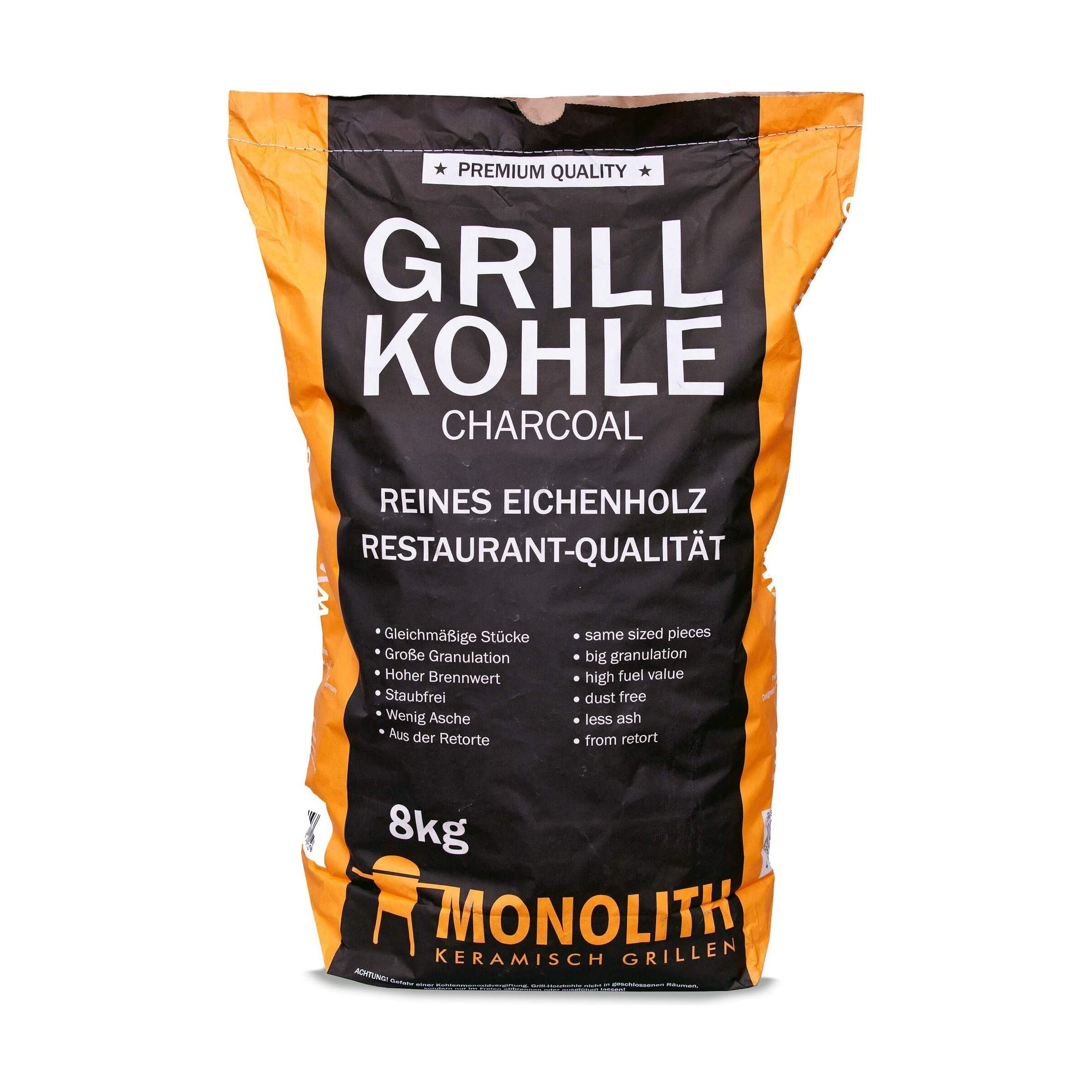 MONOLITH Grillkohle - 8 kg - MONOLITH - Flammerando