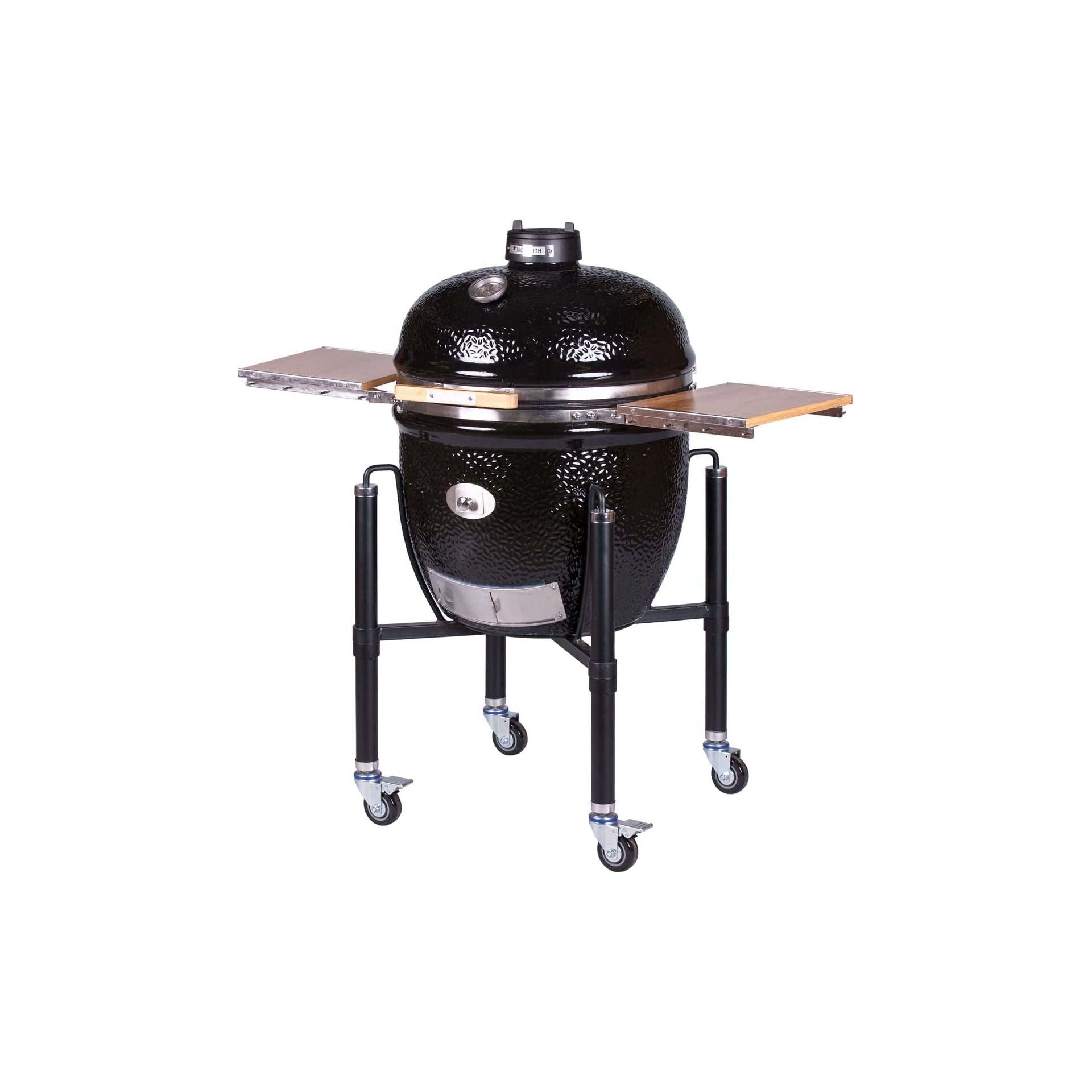 MONOLITH LeCHEF BBQ GURU PRO-Serie 2.0 - BLACK - mit Gestell und Seitentischen  MONOLITH    - Flammerando