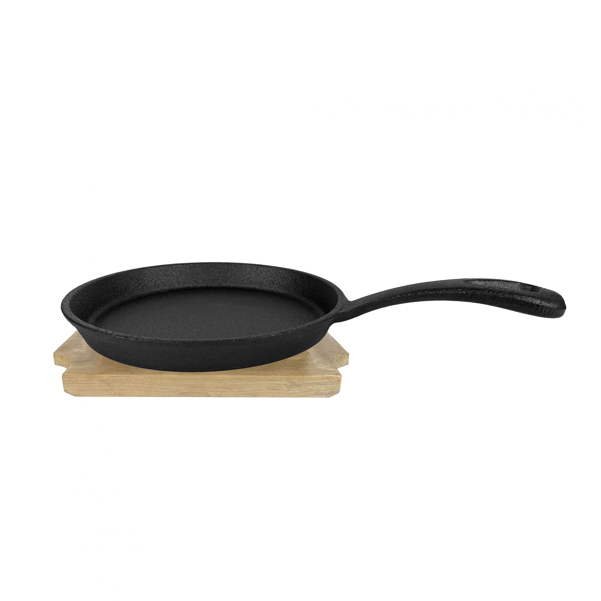 ALLGRILL Guss-Minipfanne ø 13 cm mit Holzuntersetzer  ALLGRILL    - Flammerando